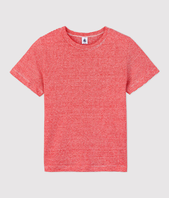 Camiseta L'ICONIQUE de lino de mujer rojo PEPS/rosa ECUME