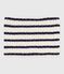 Braga de cuello infantil de punto tricotado a rayas con forro polar azul MARSHMALLOW/ SOIR