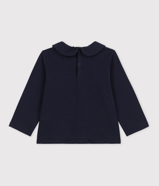 Blusa de algodón de manga larga para bebé azul SMOKING