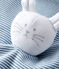 Peluche de punto, el emblemático tejido de Petit Bateau. azul ACIER/blanco MARSHMALLOW