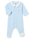 Pijama para bebé niño en terciopelo de algodón liso