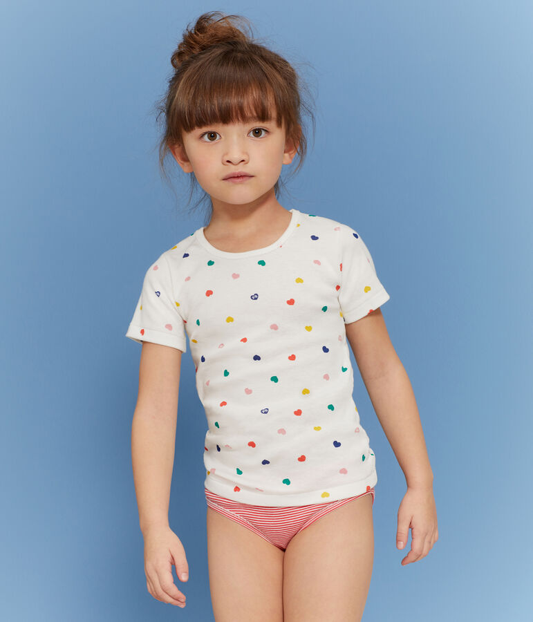 Par de camisetas manga corta para ni&ntilde;a multicolor