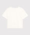 Camiseta la Boxy de algodón de mujer blanco MARSHMALLOW