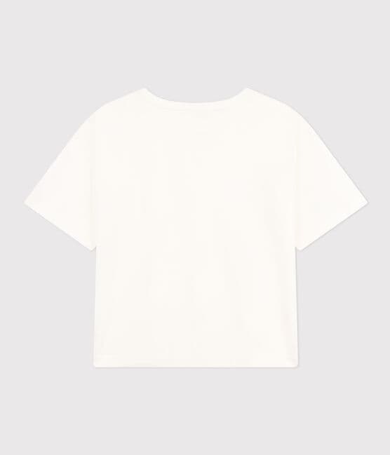 Camiseta la Boxy de algodón de mujer blanco MARSHMALLOW