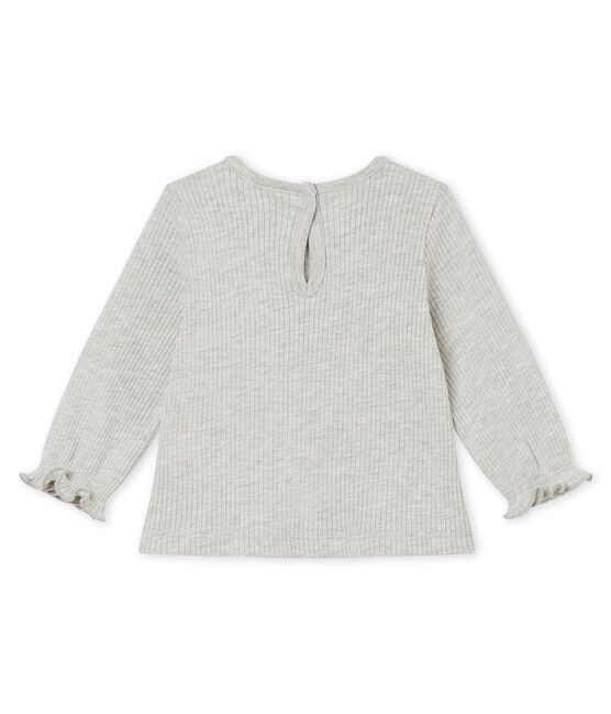 Blusa para bebé niña con volantes gris BELUGA CHINE