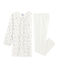 Camisón de terciopelo con «leggings» para niña pequeña blanco MARSHMALLOW/blanco MULTICO