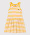 Vestido de algodón sin mangas para niña amarillo AVALANCHE/blanco DAISY