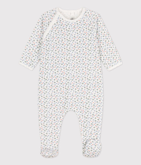 Pelele estampado de felpa para bebé blanco MARSHMALLOW/blanco MULTICO