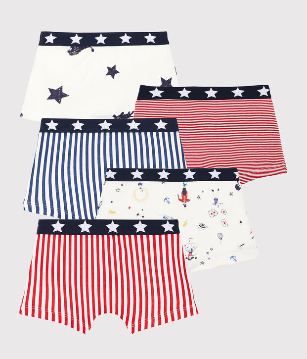 Lote de 5 b&oacute;xeres con estampado festivo para ni&ntilde;o peque&ntilde;o multicolor