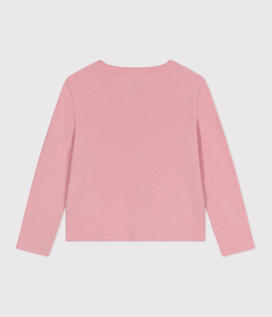 Cárdigan infantil de algodón liso rosa CHARME