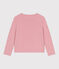 Cárdigan infantil de algodón liso rosa CHARME