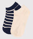 2 pares de calcetines de algodón a rayas para niños