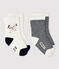 Lote de 2 pares de calcetines con estampado de bebé niña variante 1