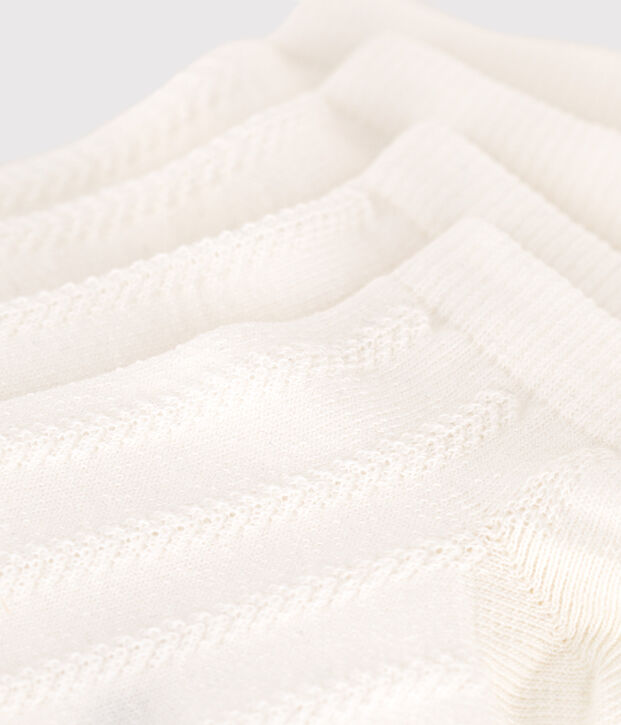 2 pares de calcetines infantiles lisos de algod&oacute;n multicolor