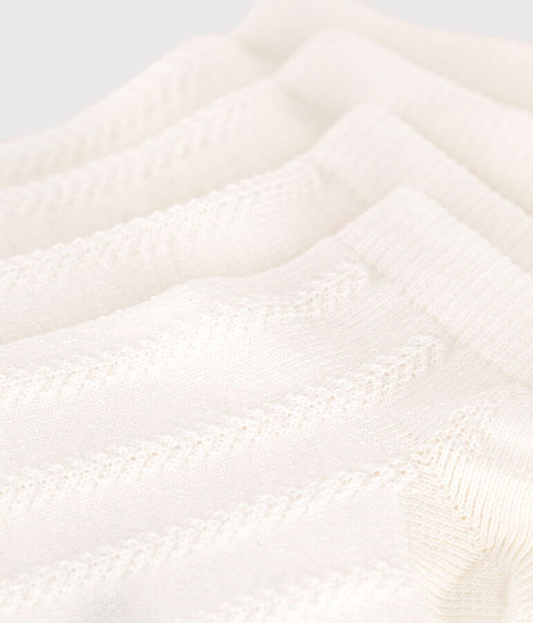 2 pares de calcetines infantiles lisos de algod&oacute;n variante 1