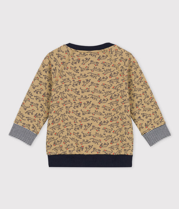 Chaqueta de b&eacute;isbol de mulet&oacute;n de beb&eacute;. beige/multicolor