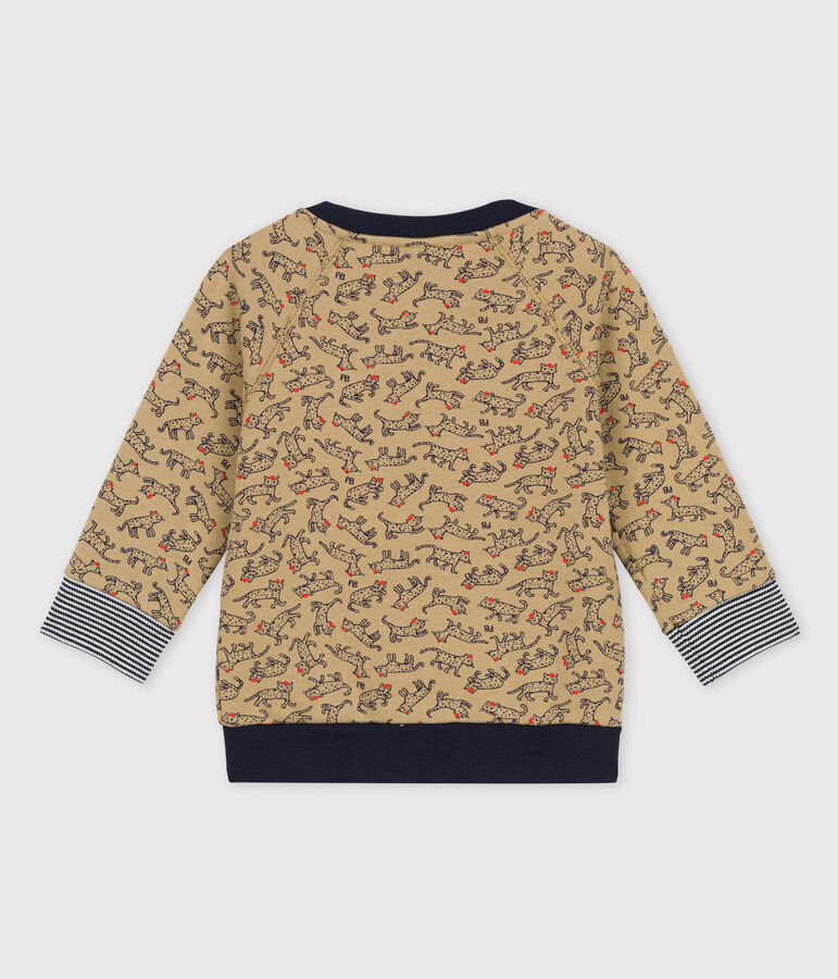 Chaqueta de b&eacute;isbol de mulet&oacute;n de beb&eacute;. beige/multicolor