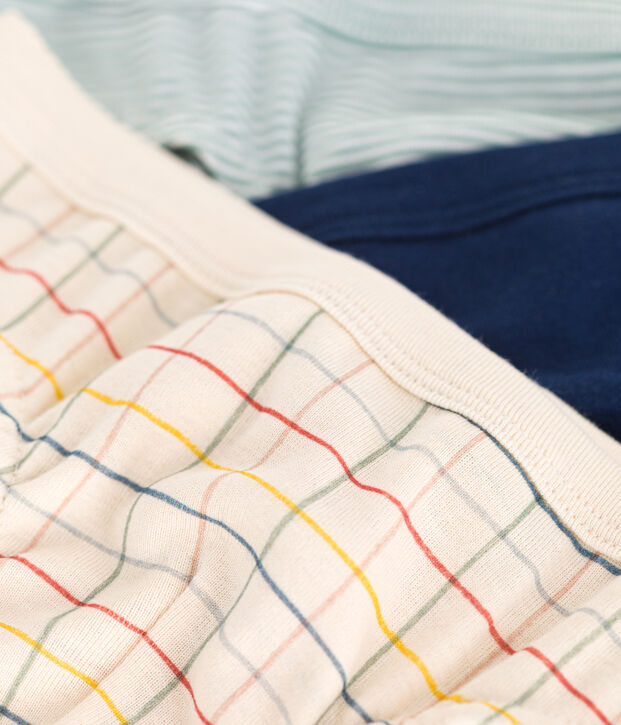 Juego de 3 slips infantiles de algod&oacute;n multicolor