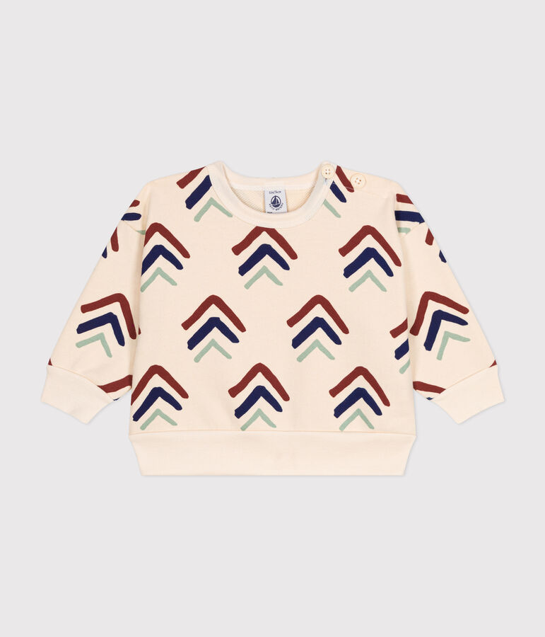 Sudadera de mulet&oacute;n de beb&eacute; crudo/azul/multicolor