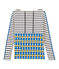 Camiseta marinera de mujer beige COQUILLE/azul SMOKING