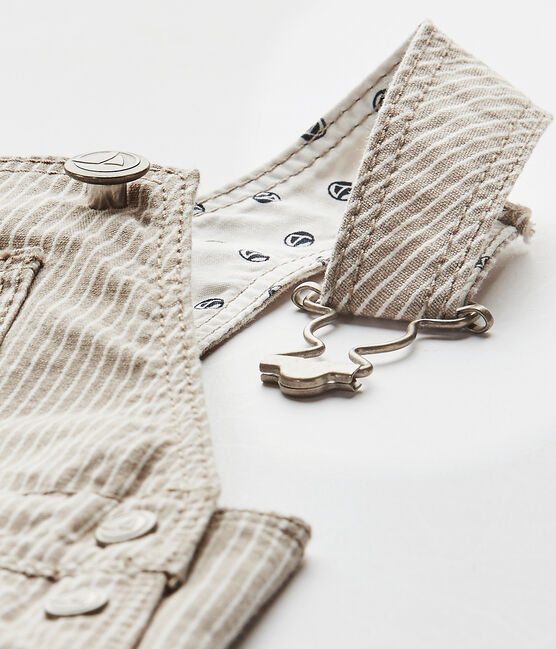 Peto corto para bebé niño gris MINERAI/blanco LAIT