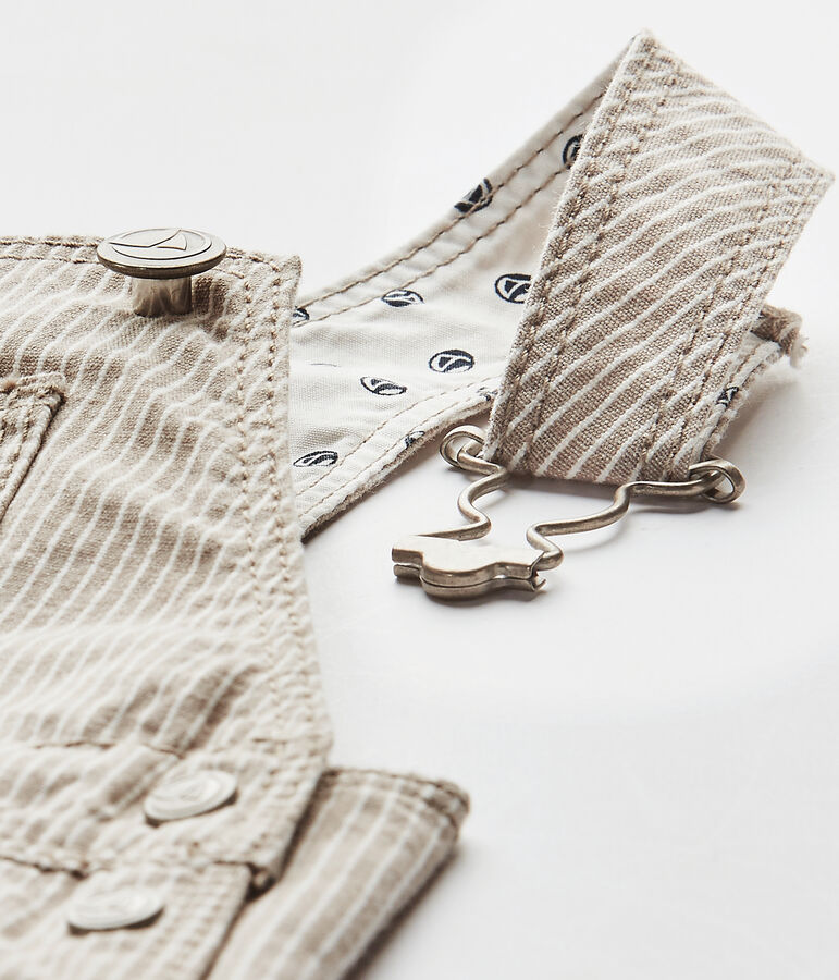 Peto corto para beb&eacute; ni&ntilde;o gris/blanco