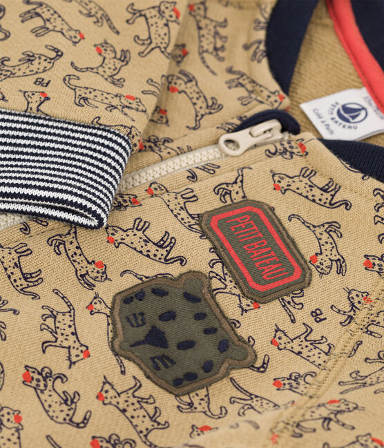 Chaqueta de béisbol de muletón de bebé. beige JERRYCAN/ MULTICO