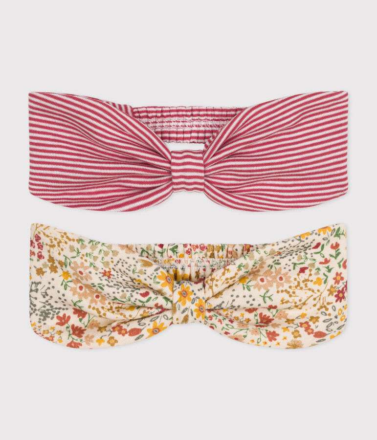 Juego de 2 diademas de algod&oacute;n para beb&eacute; variante 1