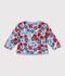 Chaqueta acolchada de algod&oacute;n para beb&eacute; con estampado de flores blanco/multicolor