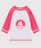 Camiseta anti-UV UPF 50+ para bebé niño/niña blanco MARSHMALLOW/rosa CUPCAKE