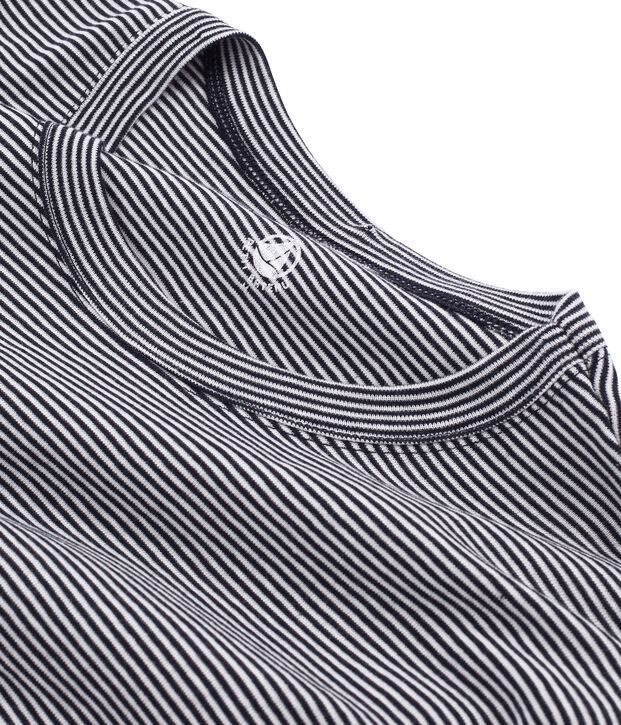 Camiseta de manga corta ic&oacute;nica con cuello redondo para hombre azul/blanco
