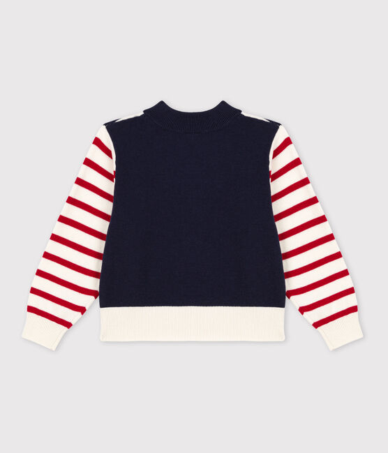 Jersey marinero de algodón de niña/niño blanco MARSHMALLOW/blanco MULTICO