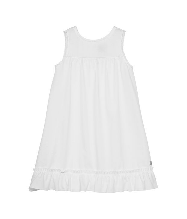 Camis&oacute;n ni&ntilde;a de lunares y acabados en encaje blanco