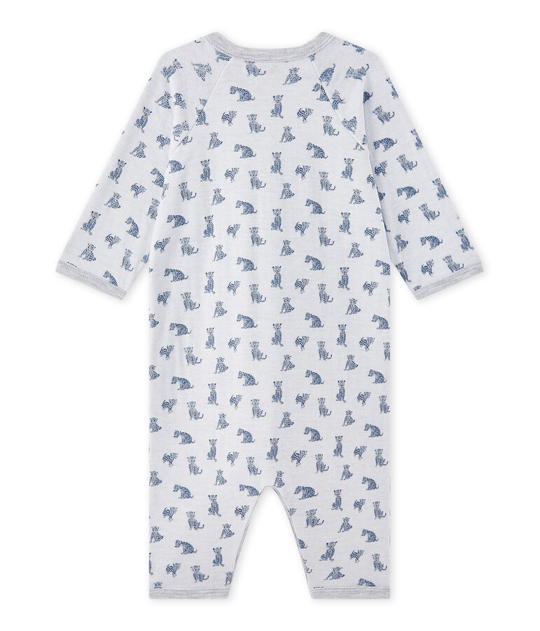 Pijama sin pies en t&uacute;bico para beb&eacute; ni&ntilde;o blanco/multicolor