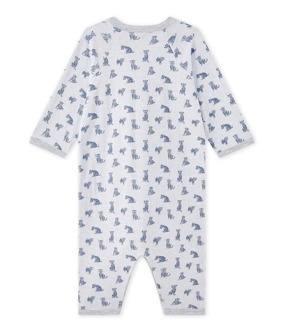 Pijama sin pies en túbico para bebé niño blanco ECUME/blanco MULTICO