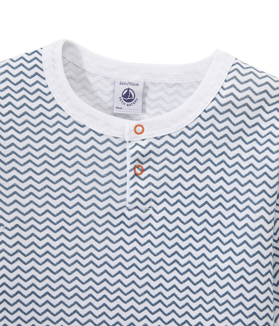 Pijama con gráfico estampado para niño blanco ECUME/azul ASTRO