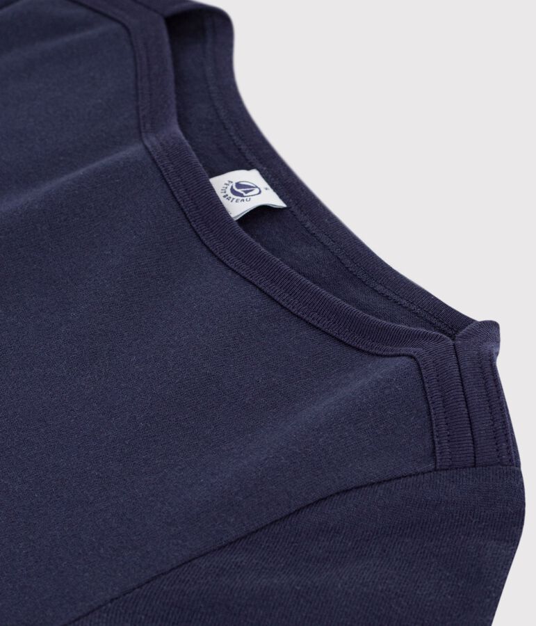 Vestido largo de algod&oacute;n para mujer azul