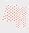 Pijama infantil de algod&oacute;n con estampado de corazones