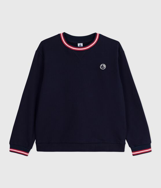 Sudadera lisa de algodón para mujer azul SMOKING