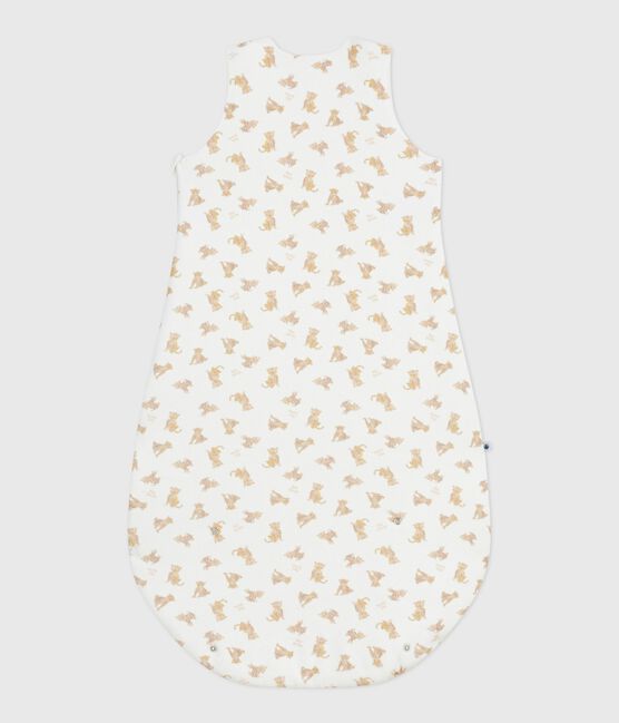 Saco de terciopelo para bebé con estampado de leopardo TOG 3 blanco MARSHMALLOW/blanco MULTICO
