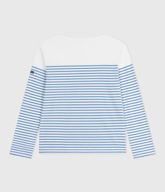 Camiseta marinera de algodón de manga larga para mujer blanco MARSHMALLOW/azul ALASKA