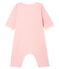 Bodyjama sin pies para bebé niña de punto rosa CHARME/blanco MARSHMALLOW