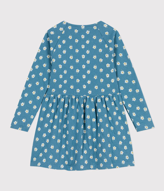 Vestido con flores de manga larga de túbico de niña POLOCHON/ MULTICO