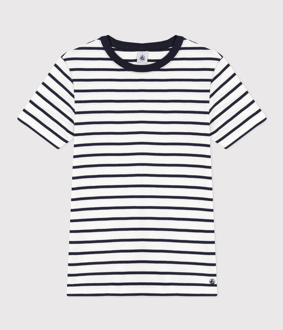 Camiseta L'ICONIQUE de algodón con cuello redondo para mujer blanco MARSHMALLOW/azul SMOKING