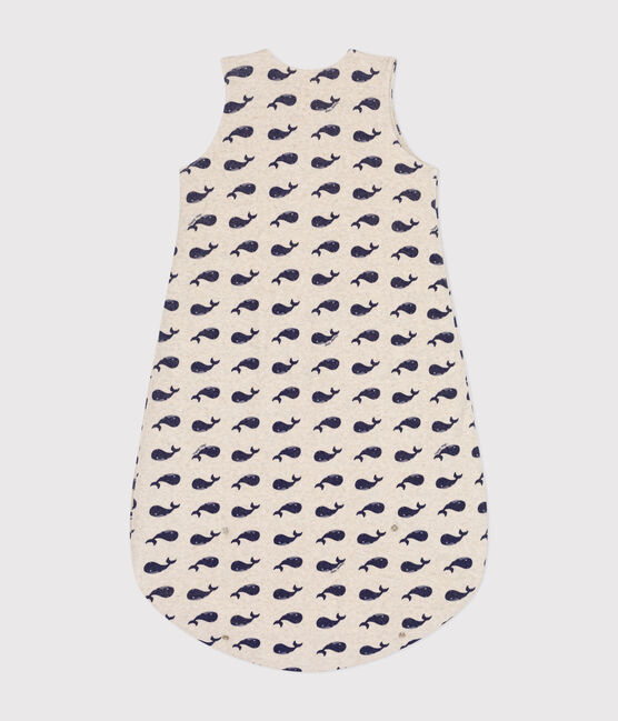 Saco de terciopelo con ballena para bebé TOG 3 beige MONTELIMAR/azul MEDIEVAL