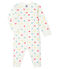 Pijama de bebé sin pies en túbico para niña blanco MARSHMALLOW/blanco MULTICO