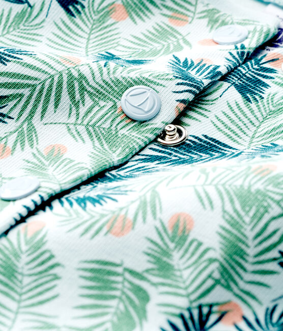Cárdigan de tela estampada para bebé niña azul BOCAL/blanco MULTICO