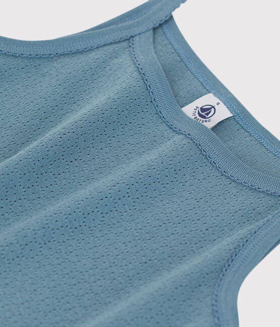 Camiseta de tirantes L'ICONIQUE de algodón de mujer azul ROVER
