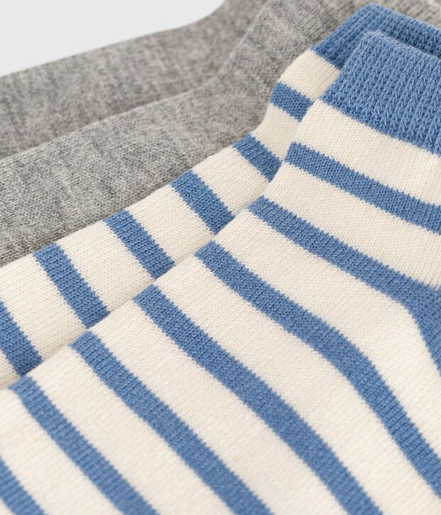 2 pares de calcetines de algod&oacute;n para ni&ntilde;as con logo multicolor