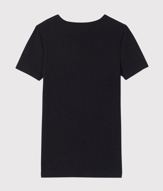 Camiseta de manga corta con cuello de pico para hombre negro NOIR